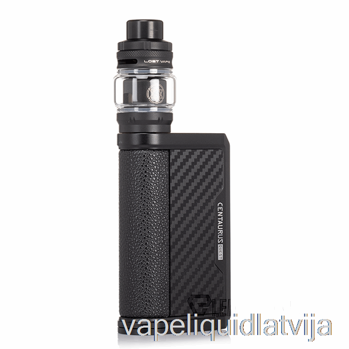 Pazaudēts Vape Centaurus Q200 Sākuma Komplekts [centaurus Tvertne] Melns Oglekļa šķiedras Vape šķidrums